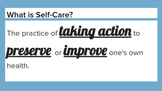 Self Care Interactive Slides