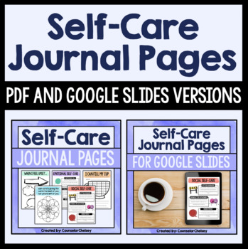 Preview of Self Care Journal Pages Bundle - Digital and PDF versions
