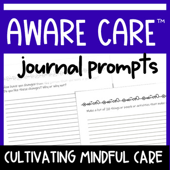 Preview of Aware Care and Mindfulness Journal Replacing Toxic Self-Care Culture