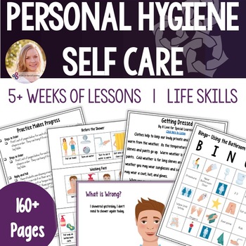 Preview of Self Care- Personal Hygiene Life Skills Lesson Bundle Special Education