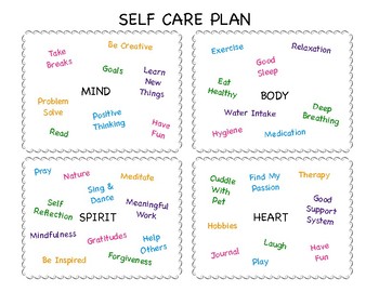 Preview of Self Care Plan