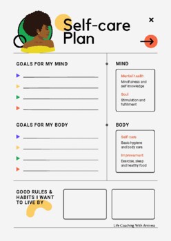 Preview of Self-Care Planner