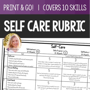 Preview of Self Care Skills Rubric Independent Living Life Skills Special Education