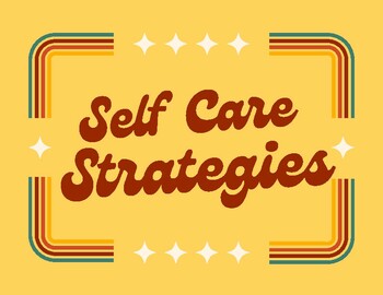 Preview of Self Care Strategies Sign