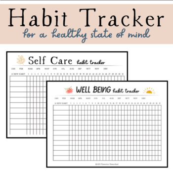Preview of Self Care & Wellness Monthly Habit Tracker | Islamic Resource