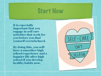 Self Care for High School Students by The Lemon Tree by AKS | TPT