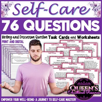 Preview of Self-Care for Teens | Self-Care Worksheets | Self-care Questions | Questions