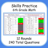 Self-Check 6th Grade Math Skills Practice (12 Assignments 