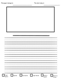 Self Check Primary / Kindergarten Writing Paper