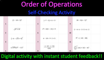 Preview of Self-Check on Order of Operations