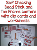 Self Checking Bead Stick and Ten Frame Centers with Clip C