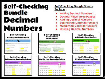 Preview of Self-Checking Decimal Numbers Bundle