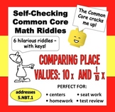 Self-Checking Math Riddles – Comparing Place Values: 10x L