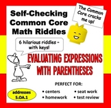 Self-Checking Math Riddles – Evaluating Numeric Expressions