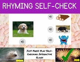 Self Checking Rhyming Intervention and Practice with audio
