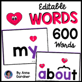 400 Kindergarten, 1st & 2nd Grade Heart Word Cards & Game: