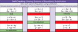 Self-Checking: Solving Systems of Linear Equations: Substitution