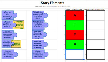 Preview of Self Checking Story Element "Google Sheet"