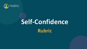 Preview of Self-Confidence Rubric