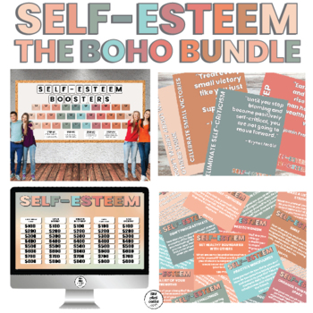 Preview of Self Confidence | Self Esteem | Bulletin Board | Decor | Game | BOHO BUNDLE