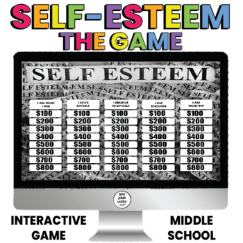 Preview of Self Confidence | Self Esteem | Questions | Prompts | Interactive Game | Digital