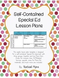 Self-Contained Special Ed Lesson Plans
