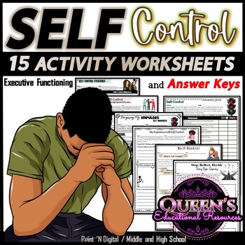 Preview of Self-Control Worksheets | Self-Control Activities | Self-Regulation Activities