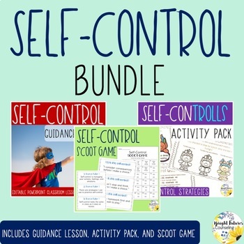Preview of Self-Control Counseling BUNDLE Guidance Lesson Activities and Games