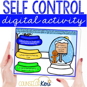 Preview of Self Control Digital Activity for Elementary School Counseling