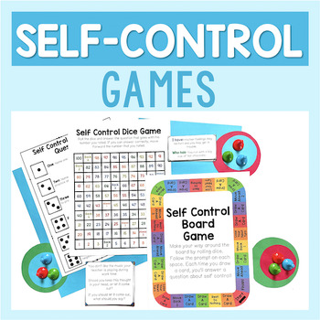 Preview of Self Control Activities: Games For Self Regulation Counseling & SEL Lessons