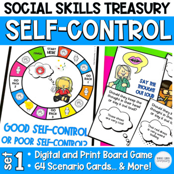 Preview of Self-Control Games and Activities Social Skills Set 1 to Work on Impulsivity