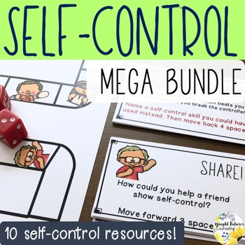 Preview of Self-Control Mega Bundle - Small Groups, Class Lessons, Assessments, and Games