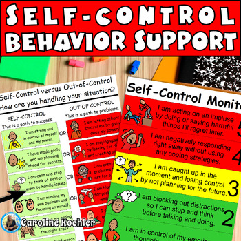 Preview of Self Control Monitor Visual Social Story Teaching Small Group Lesson SPED SEL