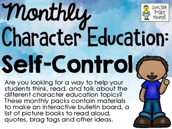 Self-Control - Monthly Character Education Pack By Smart Chick | Tpt