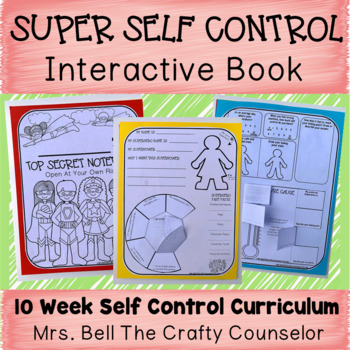 Preview of Self Control & Self Regulation Small Group Interactive Notebook Activity Crafts