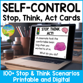 Self-Control Stop, Think, Act Cards - SEL & Executive Func