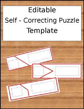 Preview of Self Correcting Puzzle Template - Editable