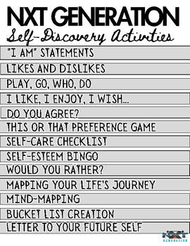 Preview of Self-Discovery Activity Packet: A Journey to Emotional Wellness
