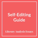 Self-Editing Guide/Checklist for Literary Analysis Essay