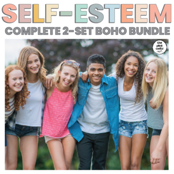 Preview of Self Esteem | Activities | Bulletin Board | Prompts | Decor | BOHO SETS BUNDLE