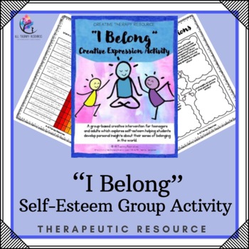Preview of Self-Esteem Activity Creative Therapy Social Emotional Learning CBT