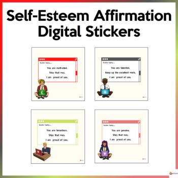 Preview of Self-Esteem Affirmation for Teens Digital Stickers