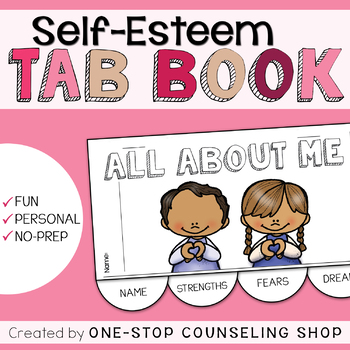 Preview of Self-Esteem "All About Me" Tab Book