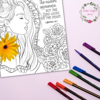 Self Esteem Bible Verses Coloring Pages For Women & Girls, Self Worth 