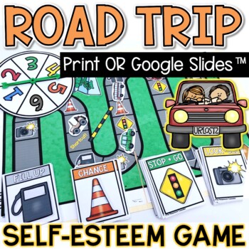 Preview of Self-Esteem Board Game Printable and Distance Learning