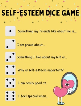 Preview of Self-Esteem Dice Game