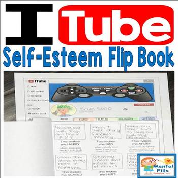 Preview of Self Esteem Flip Book Craft and Worksheets