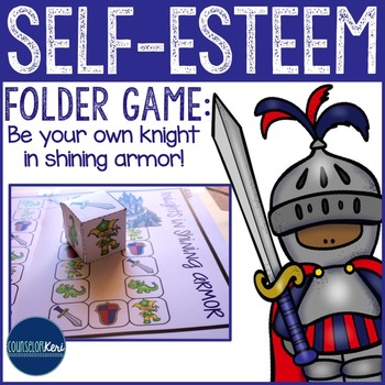 Preview of Self Esteem File Folder Game Counseling Game for Elementary School Counseling