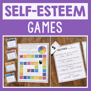 Preview of Self-Esteem Games For Positive Self Talk And Coping Skills For Low Self-Esteem