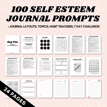 Self Esteem Journal Prompts, Journal Writing, Confidence, Self Care ...